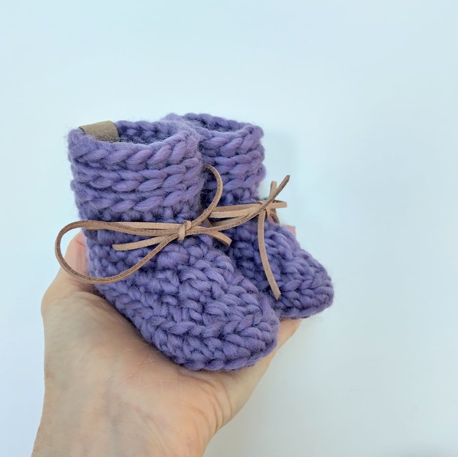 Modern Chunky Style Baby Booties 