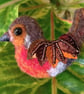 Robin Needle Felted Brooch Pin