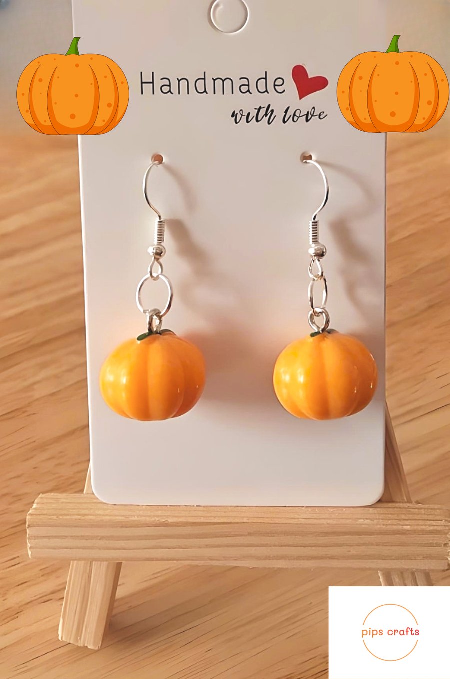Fun Pumpkin Earrings, Halloween, Fun Spooky Jewellery, Pierced Earrings
