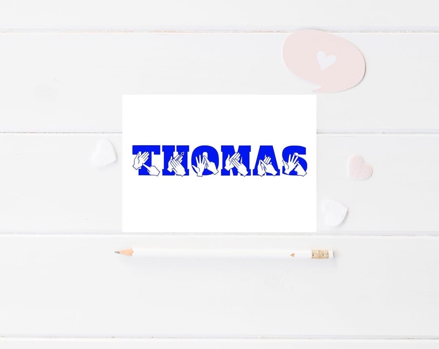 British Sign Language Name Print BSL