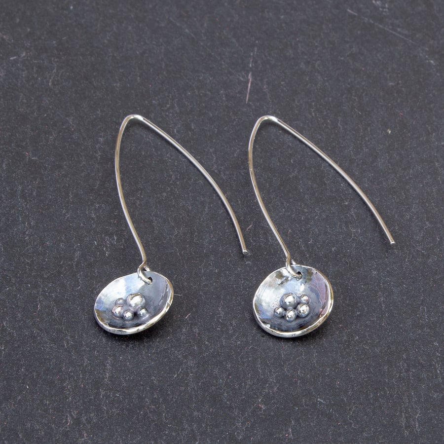 Granulated earrings