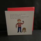 Little Jack Horner nursery rhyme greetings card 