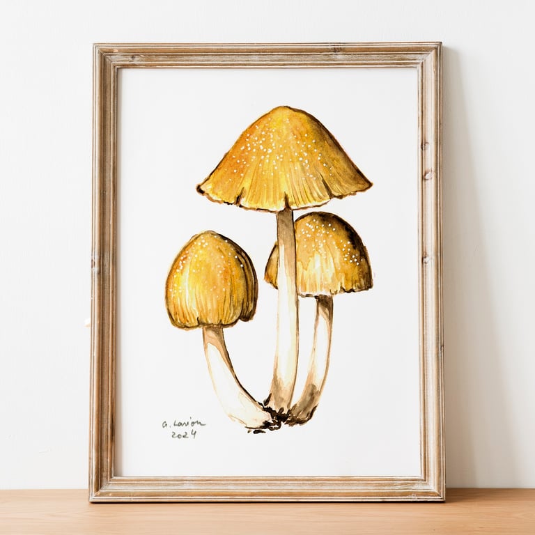 Glistening Inkcap A5 Inkjet Print