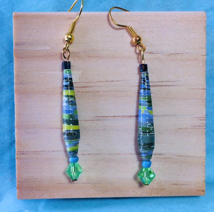 Paper Bead Earrings Folksy