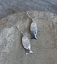 Silver fish dangly earrings, drop earrings, Pisces