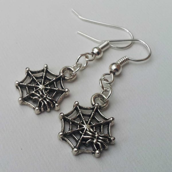 Cobweb Spiders Web Earrings