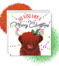 Hairy Coo Christmas Card - Image 1