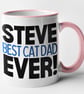 Personalised TEXT Name - Best CAT Dad Ever Mug - Personalised Gift Present - Image 6