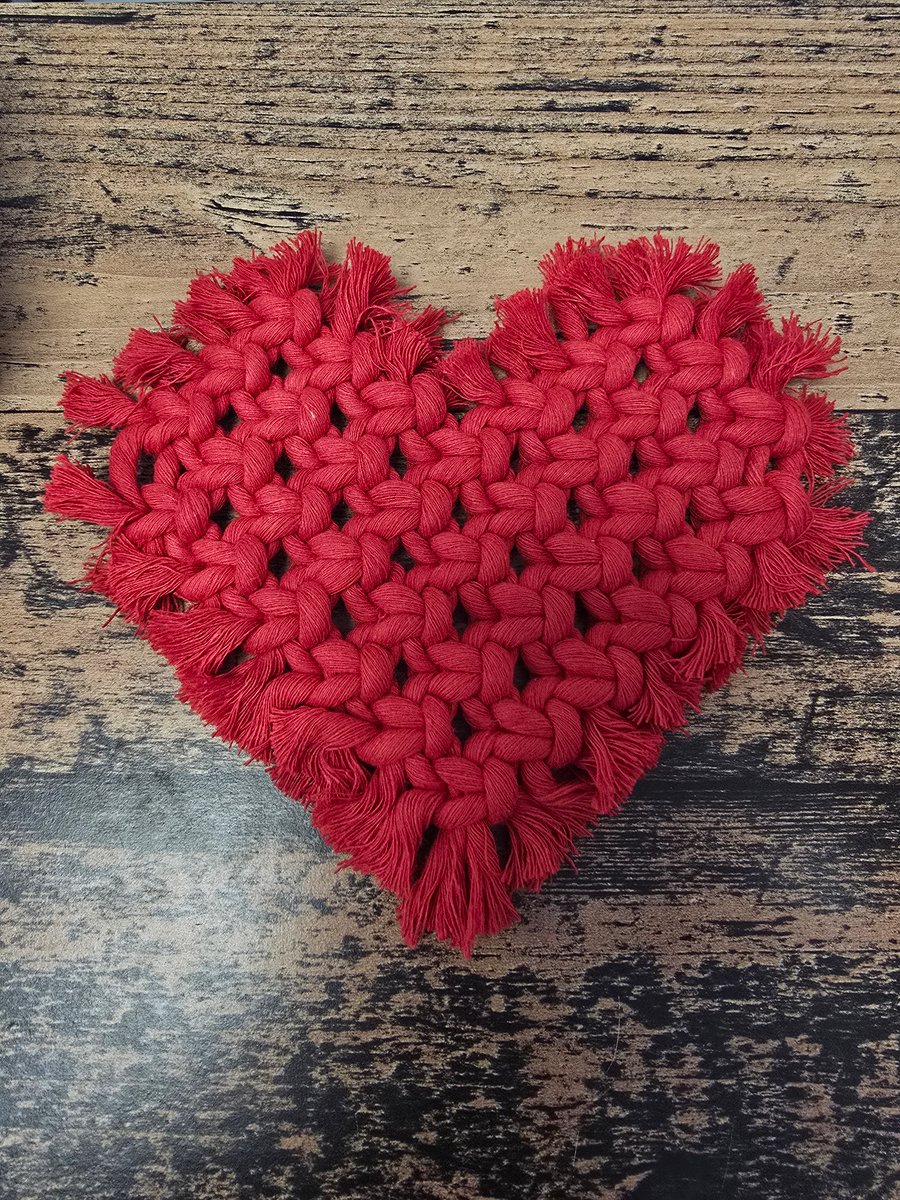 Macrame Heart Coaster