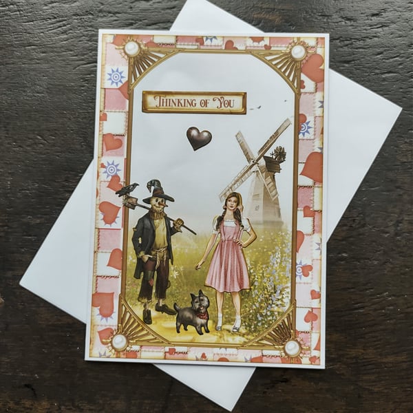 Land of Oz Dorothy and Scarecrow Card