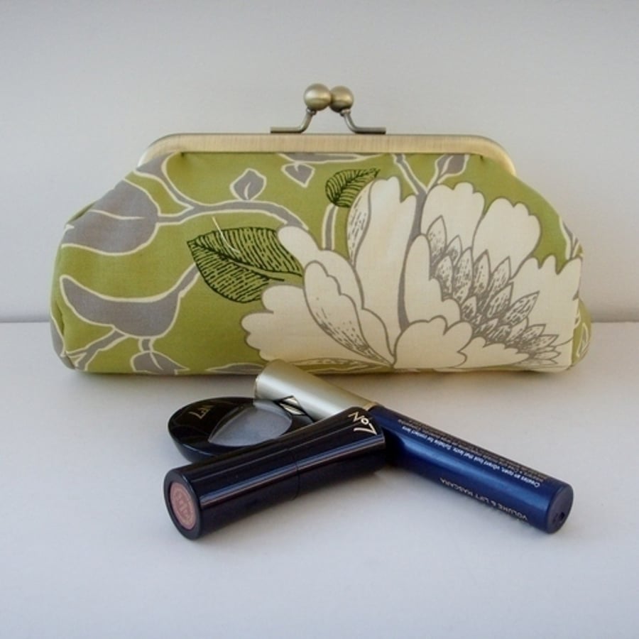 Amy Butler Tree Peony Clutch Bag / Make up Purse