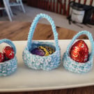 Knitted egg baskets