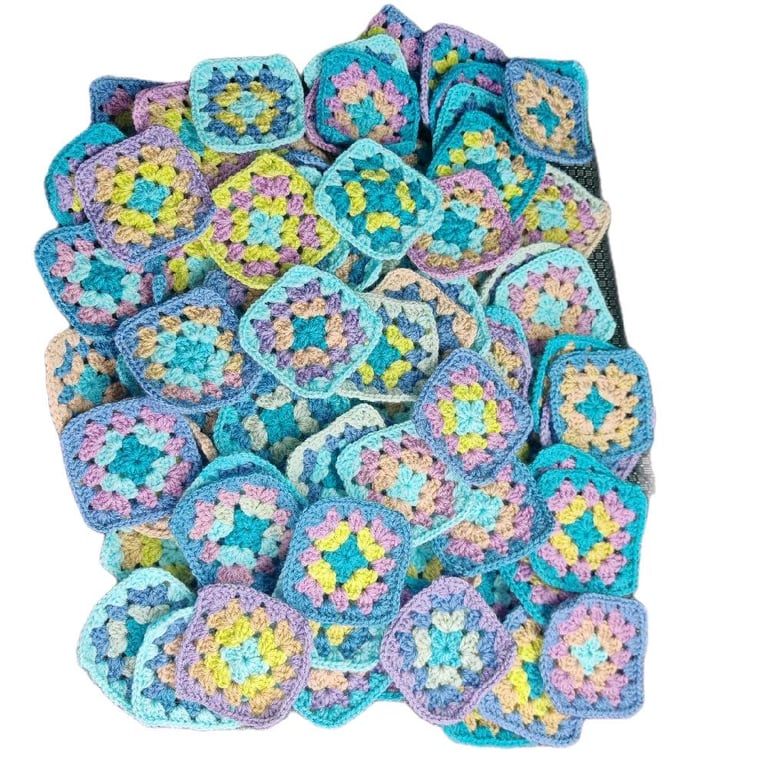 Crochet Granny Squares Whirlpool Colour Scheme 3-inch Size
