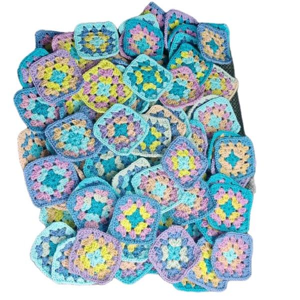 Crochet Granny Squares Whirlpool Colour Scheme 3-inch Size