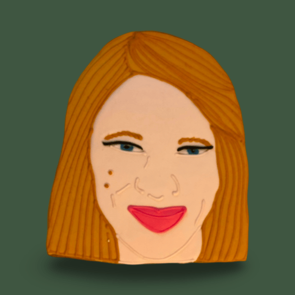 Personalised Face Portrait Cookie - Custom Cookie Art 