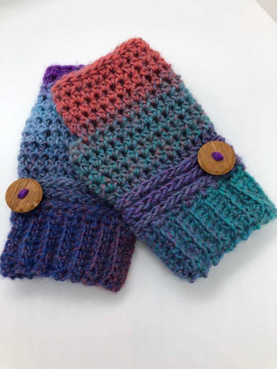 Wrist warmers, fingerless gloves,driving gloves,walking gloves,working from home