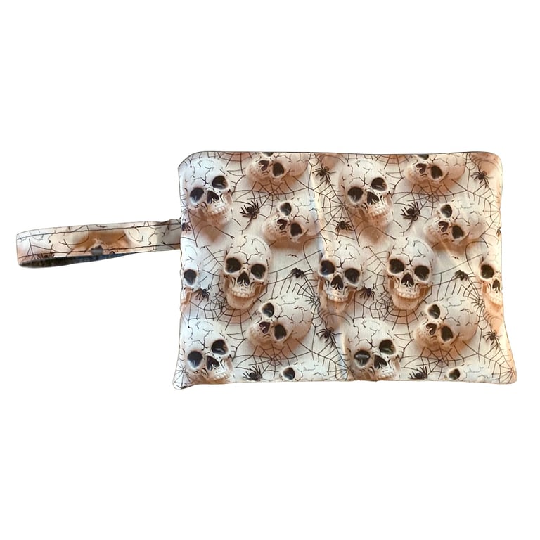 3D Skulls Wristlet Bag
