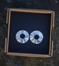 Silver Ripple Circle Stud Earrings  - Image 6