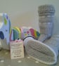 Baby Bootie Socks, Leg Warmers with Merino Wool 3-9 months - Image 4
