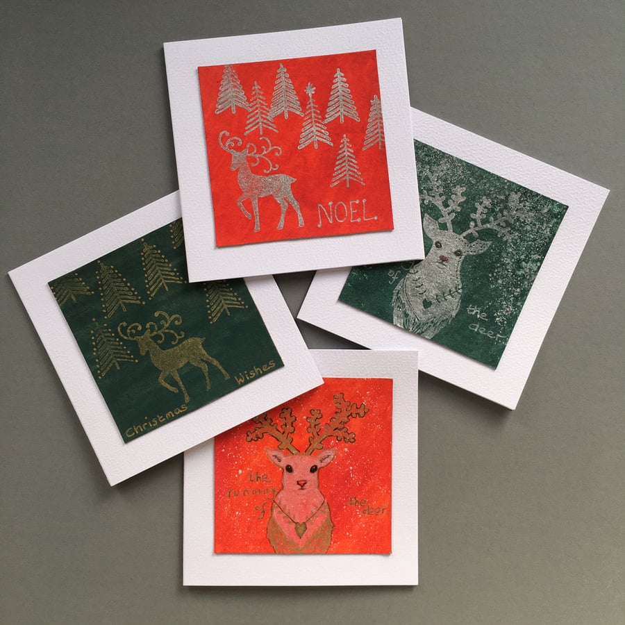 Christmas deer cards