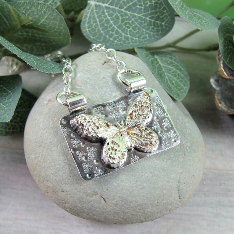 Silver Butterfly Necklace