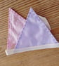 Handmade mini bunting in a pink floral theme. - Image 4