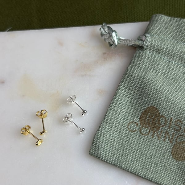 Teeny Dimple Studs