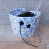 Yarn bell knitting or crochet wool bowl hand thrown pottery ceramic