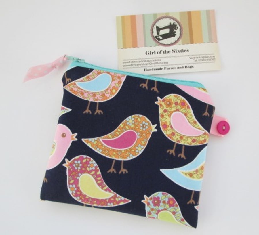 HALF PRICE SALE Birds  Purse