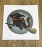 Cat Witch Square Post Card Print - Image 2