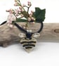 Silver Heart Shaped Bee Pendant - Image 1