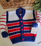 Designer Hand Knitted Toddler Boy's Cardigan Size 2-3 years size - Image 3
