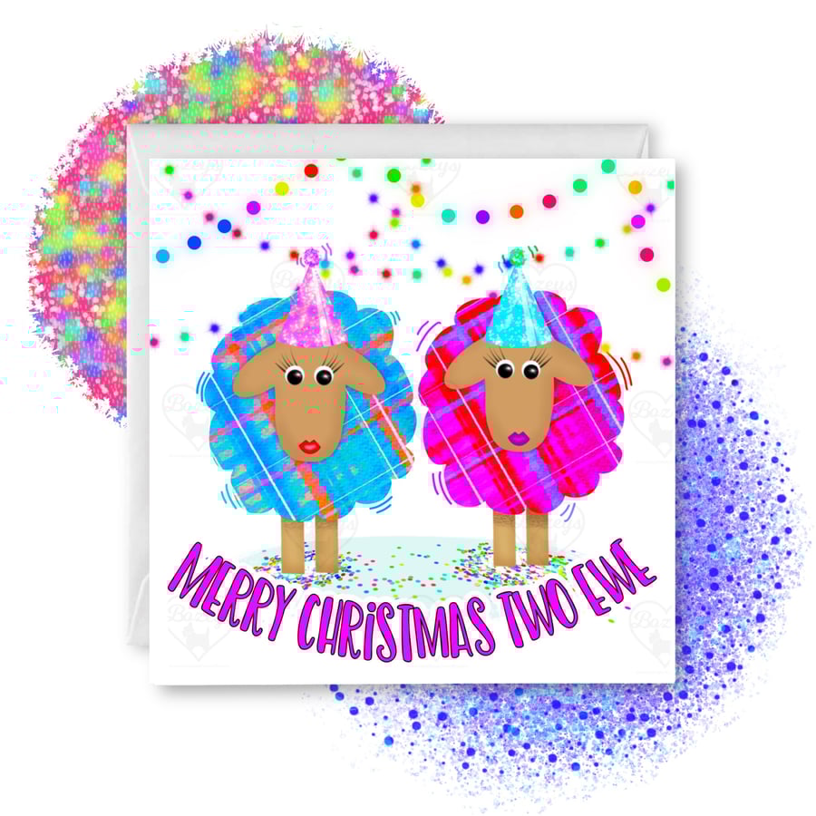 What the… Flock Merry Christmas two ewe 