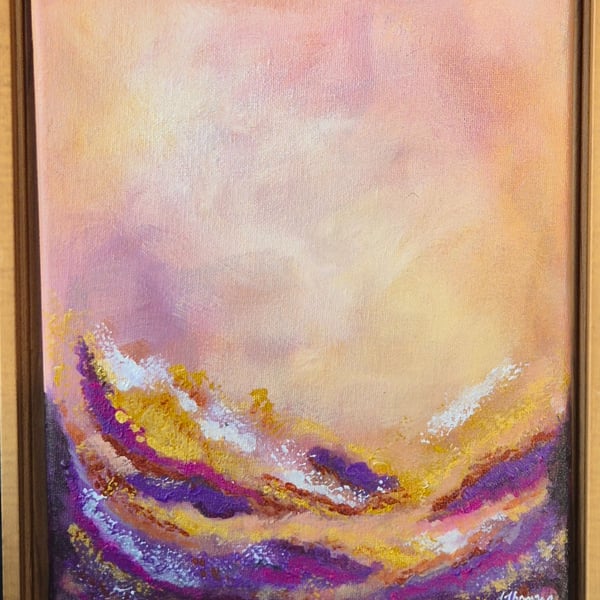 Abstract acrylic painting