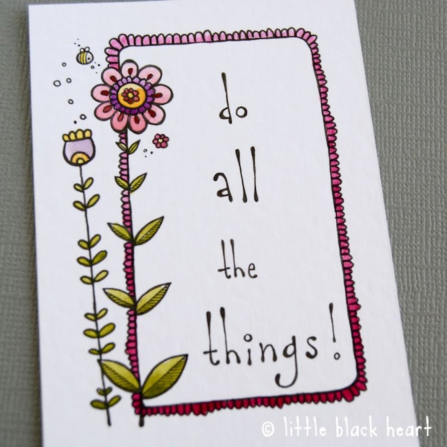 do all the things - original aceo