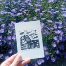 Stanton Moor & Andle Stone Original A6 Lino Print