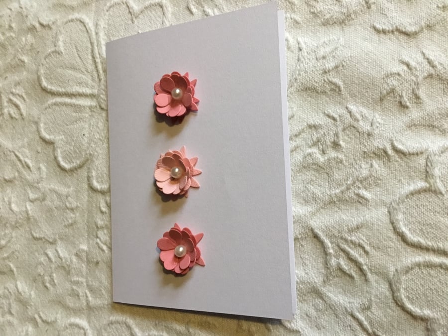 Pretty hand made flower card