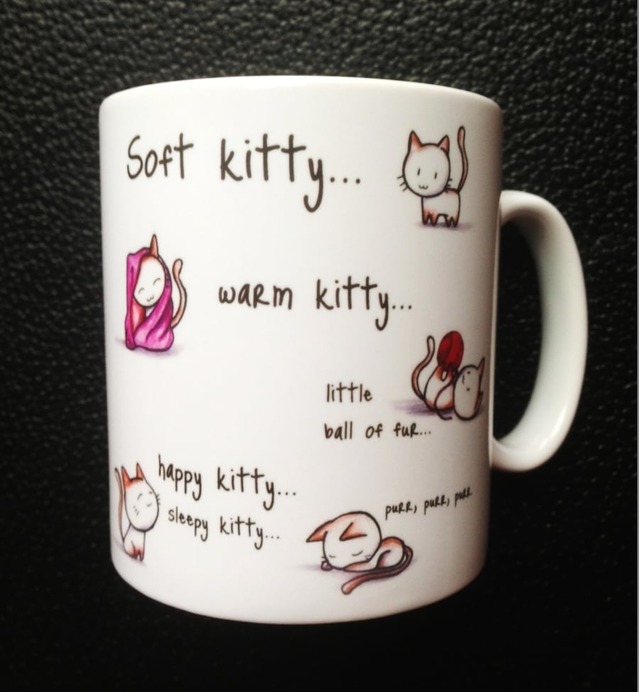 Soft Kitty Mug, with Personalised Name or message