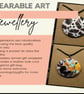 Small Handmade Polymer Clay Pendant Necklace, Artisan Boho Jewellery (30mm) - Image 2