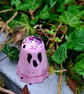 Spooky Cute Mini Ghost Figurines Eco-Resin Glitter Brain Detail Handmade Gothic 
