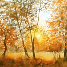 Autumn Glow . Original Watercolour 15x11 inches. (unframed)