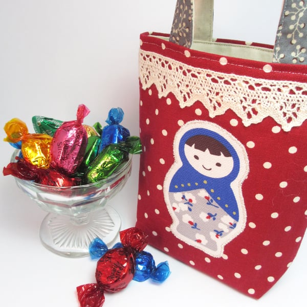 Funky Dotty Russian Doll Gift Bag