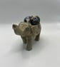 Vintage Elephant Pin Cushion - White and Floral