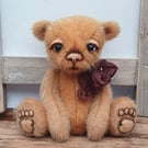 AUTUMN - 6 INCHES - OOAK Handmade needle felted faux fur artist teddy bear 
