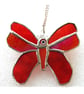 Butterfly Stained Glass Suncatcher Red - Image 3