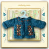 Reserved for Shani - Petrol Blue Embroidered Cardigan 