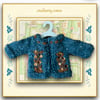 Reserved for Shani - Petrol Blue Embroidered Cardigan 