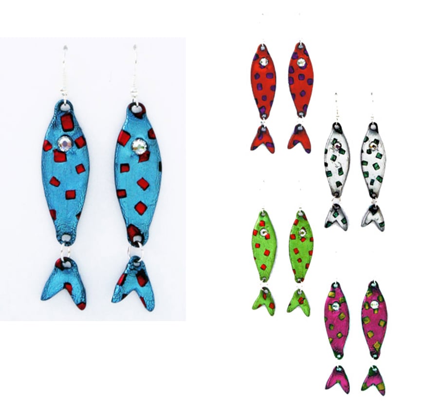 Spotty fish earrings