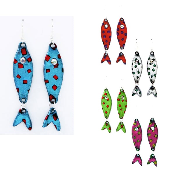 Spotty fish earrings