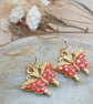 gold plated butterfly earrings with 18k gold plated earrings red butterflies